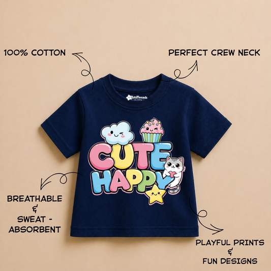 Cute Happy | Kids Tshirt