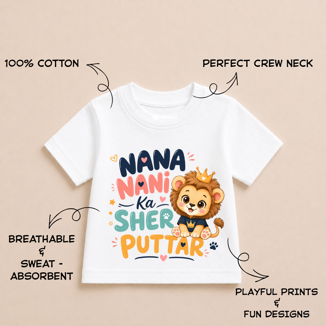 Nana Nani Ka Sher Puttar | Kids Tshirt