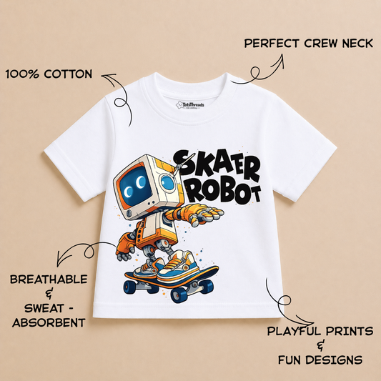 Skater Robot | Kids Tshirt