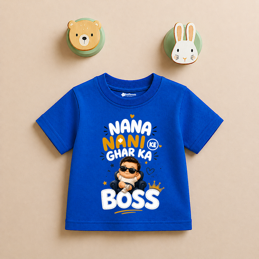 Nana Nani Ke Ghar Ka Boss | Kids Tshirt